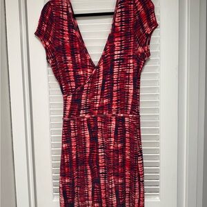 Red and Black Unique Design Women's Mini Dress size Large